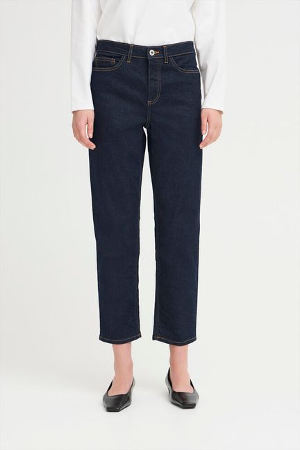 ICHI Wiggy Raven Cropped Jeans - Authentic Blue