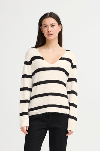 ICHI Kamara Pullover - Meteorite Stripe