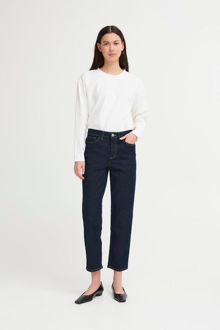 ICHI Wiggy Raven Cropped Jeans - Authentic Blue