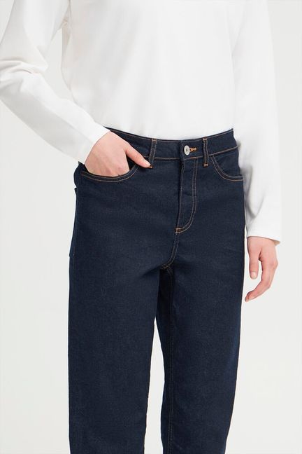 ICHI Wiggy Raven Cropped Jeans - Authentic Blue