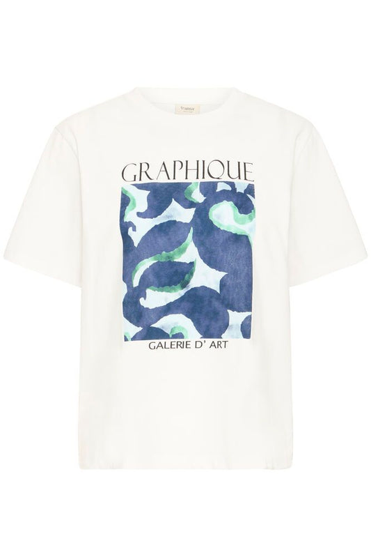 Fransa Wrenly Tee - Navy Graphic