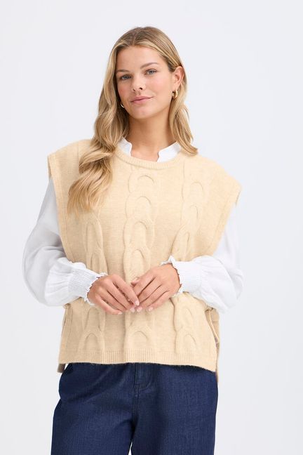 Fransa Calan Poncho - Oxford Tan