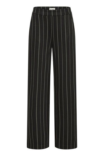 ICHI Ruti Wide Pants - Pinstripe Black
