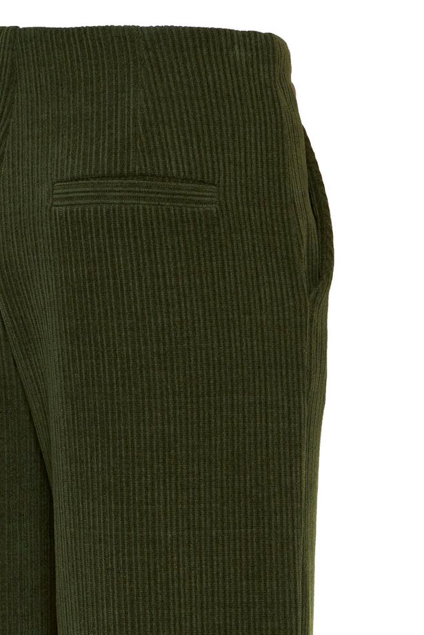 ICHI Kate Corduroy Trousers - Rifle Green