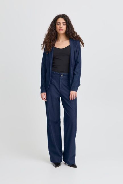 ICHI Kate Denim Trousers - Dark Blue