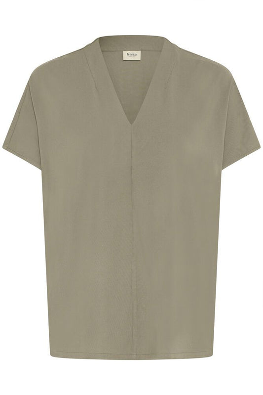 Fransa Justine Blouse - Smokey Olive