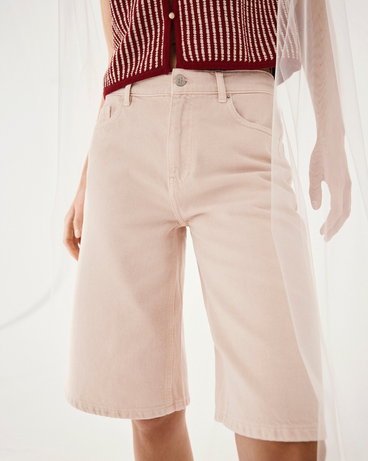 MSCH Aspen Ida Denim Shorts - Light Pink