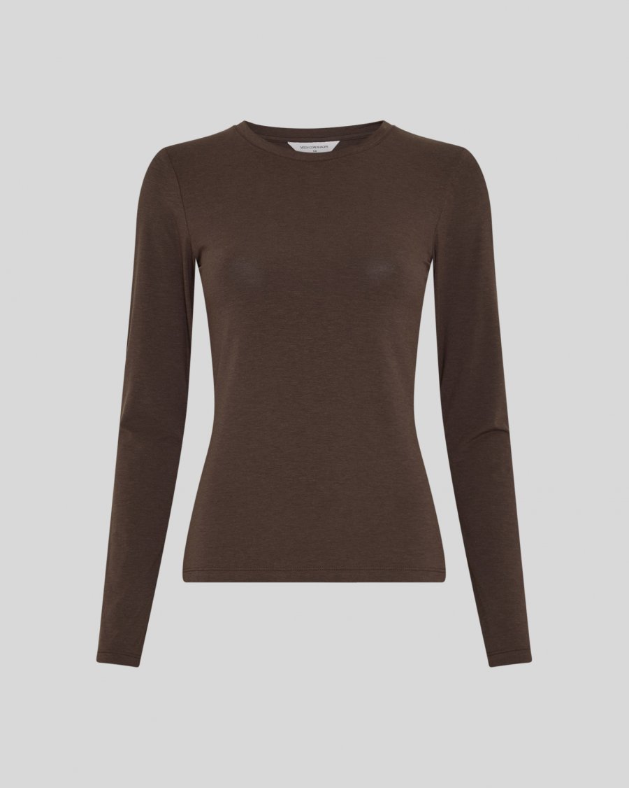 MSCH Betrina l/s top - dark brown