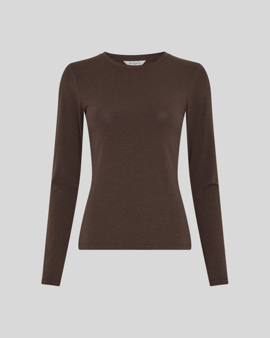 MSCH Betrina l/s top - dark brown