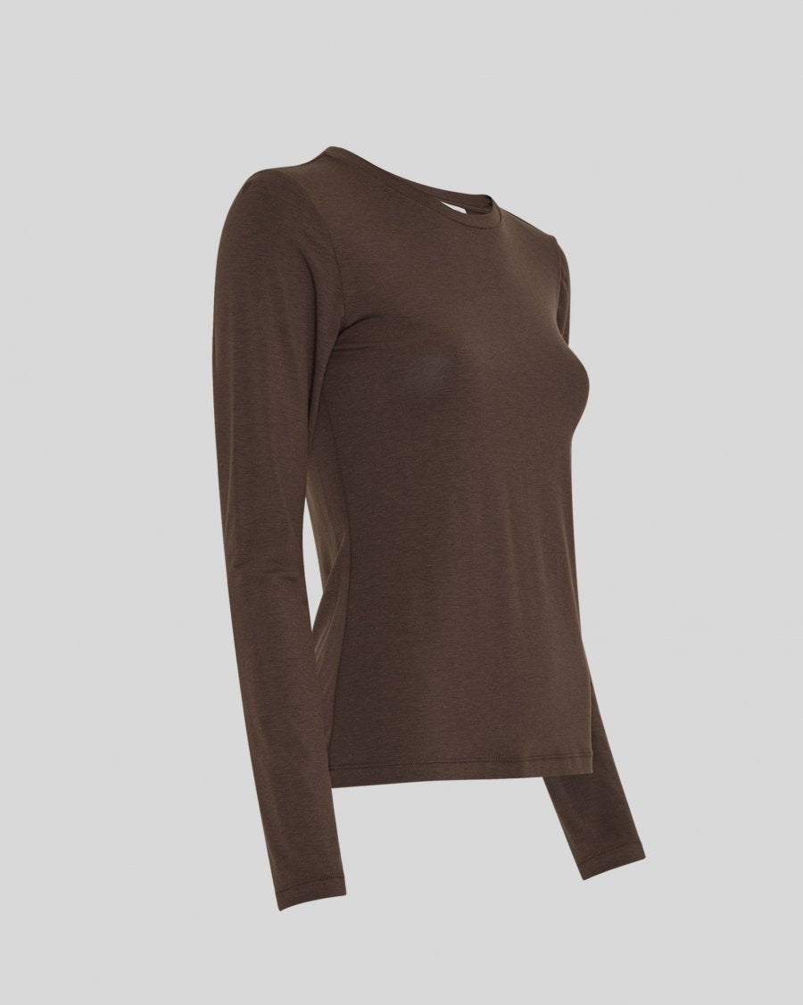 MSCH Betrina l/s top - dark brown