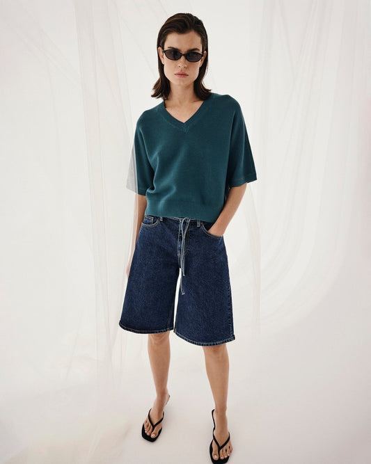 MSCH Eilde Ada Denim Shorts - dark blue