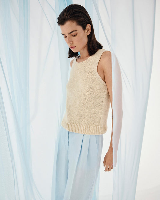 MSCH Vivika Hannalie Top - Bleached Sand