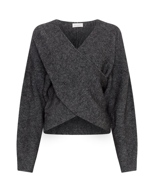 MSCH Zinelle Hope Wrap Pullover - dark grey