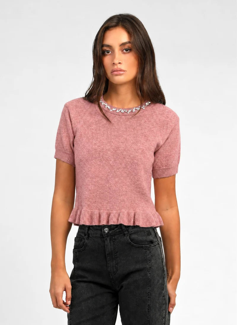 An'ge Nestorine Sweater - Rose