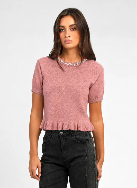 An'ge Nestorine Sweater - Rose