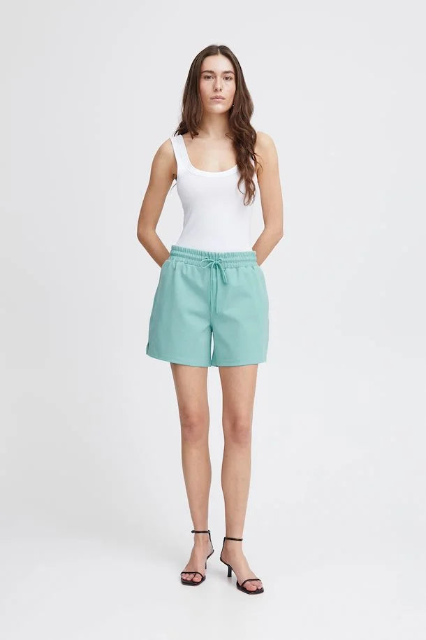 ICHI Kate Trend Shorts - Nile Blue