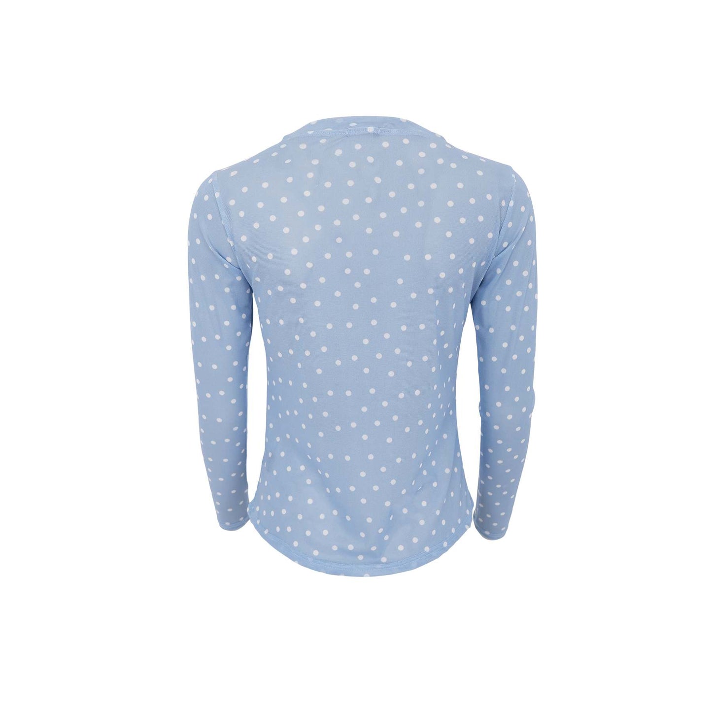 BC Annie Mesh Top - Light Blue Dot