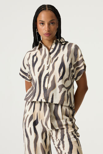 Gracia Animal Print Shirt