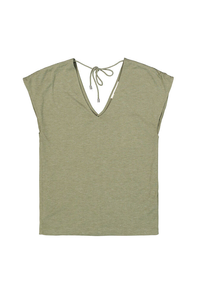 Garcia V-neck Top - Olive Breeze