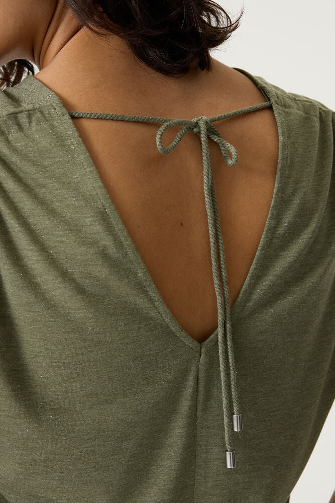 Garcia V-neck Top - Olive Breeze