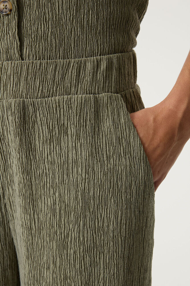 Garcia Crinkle Pants - Olive Breeze