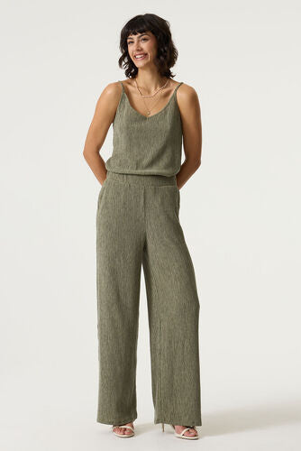Garcia Crinkle Pants - Olive Breeze
