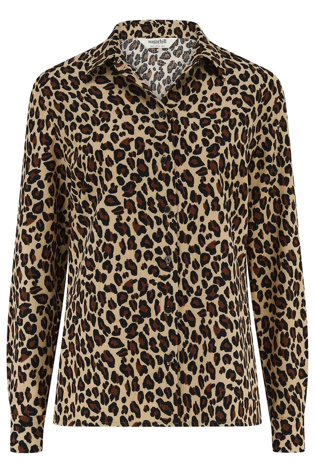 Cicely Cord Shirt - Leopard Cord