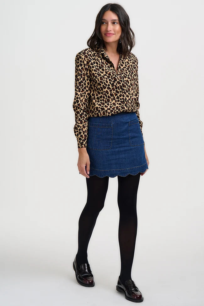 Cicely Cord Shirt - Leopard Cord