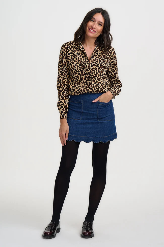 Cicely Cord Shirt - Leopard Cord