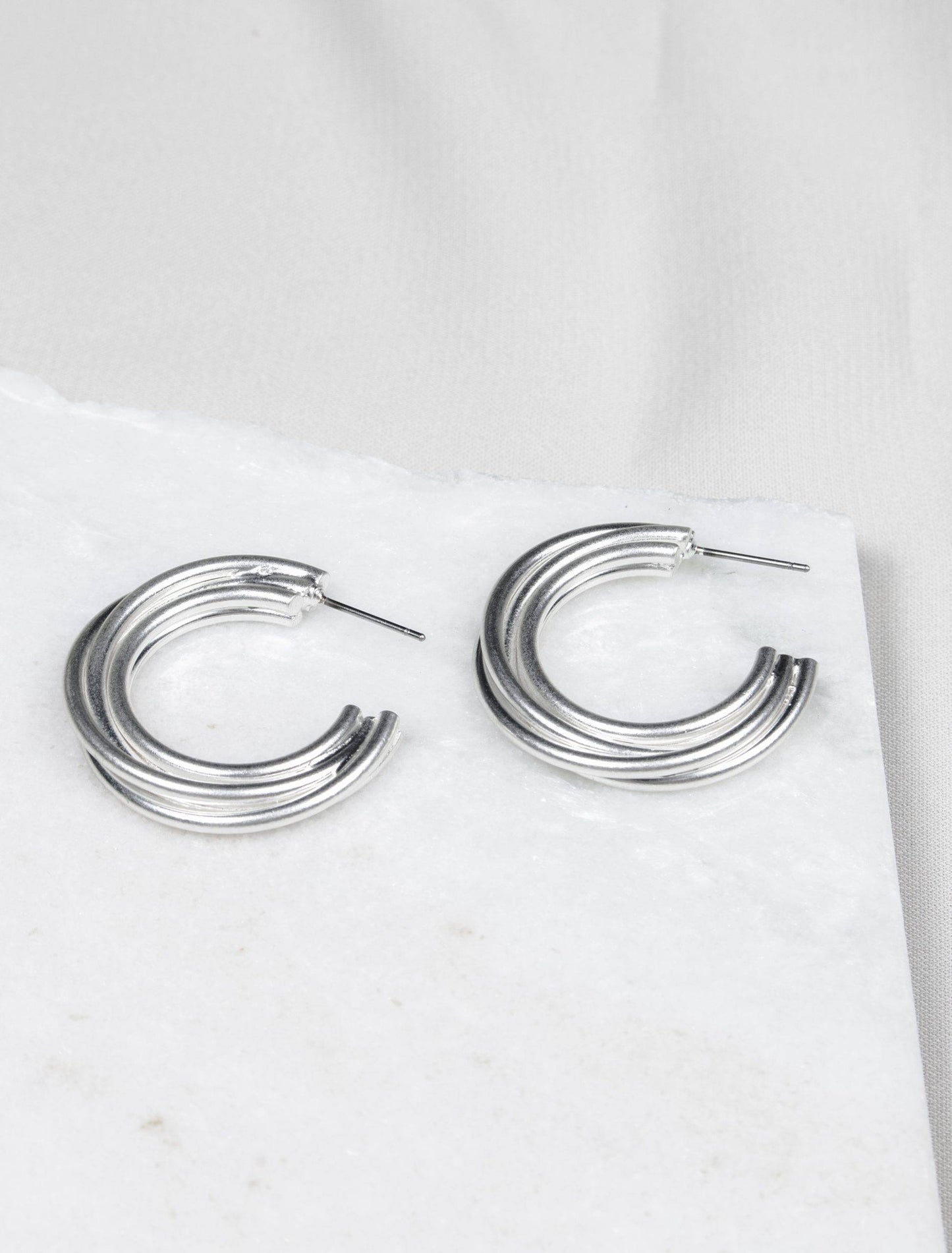 Olia Tiffany Earrings - silver