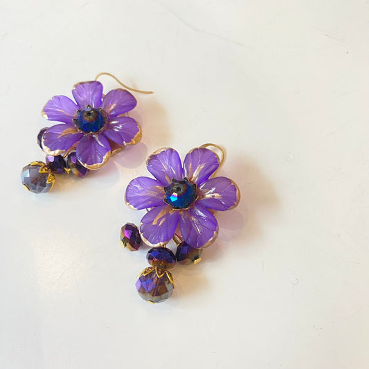 DW Flower Earrings - purple