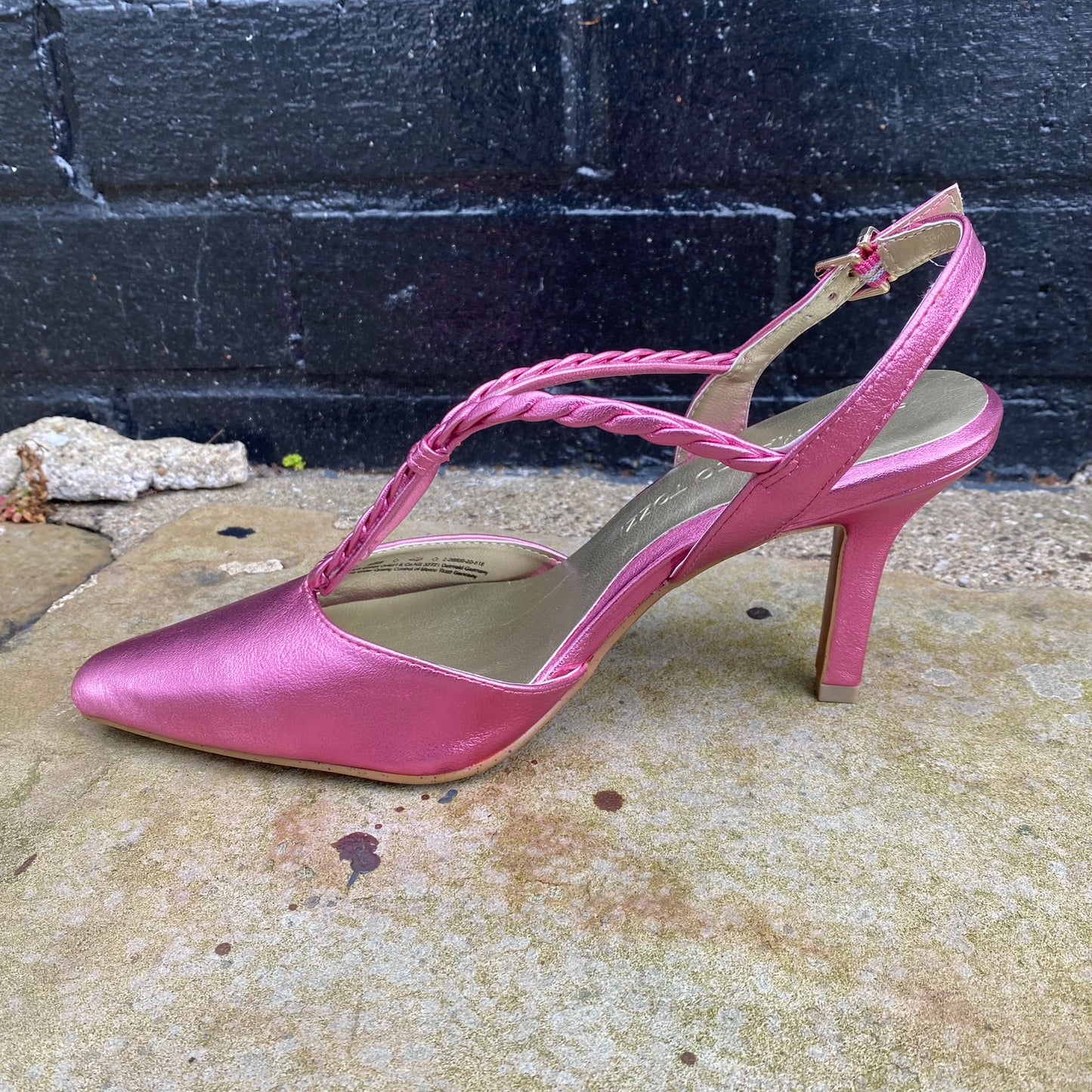 Marco Tozzi Pink Metallic Heels