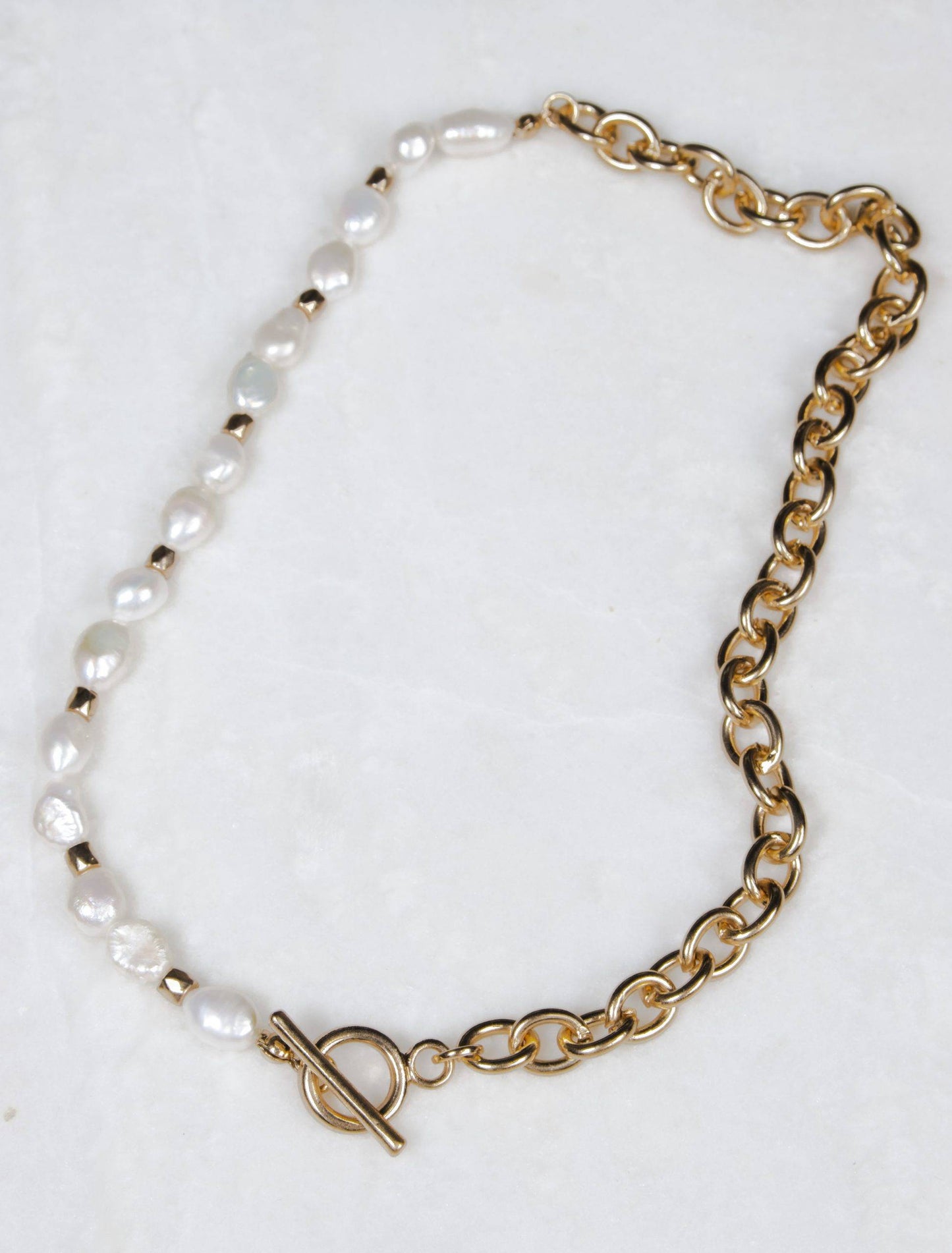 Olia Brittany Necklace - gold/pearl