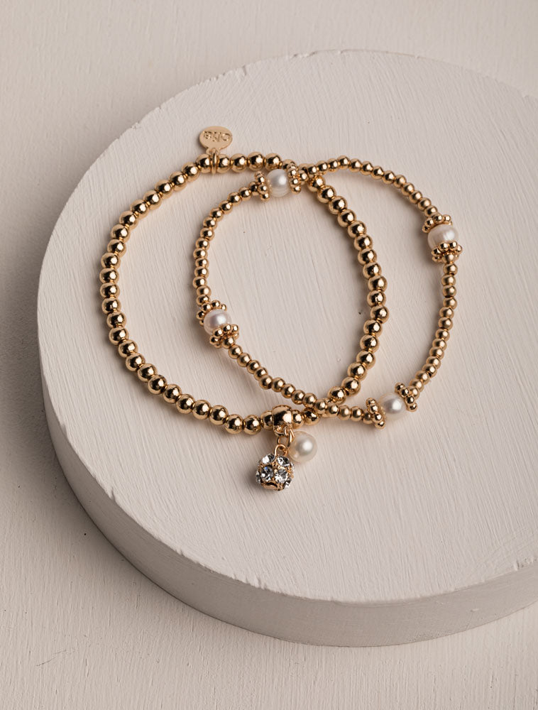 Olia Callie Bracelet - gold/pearl